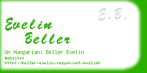 evelin beller business card